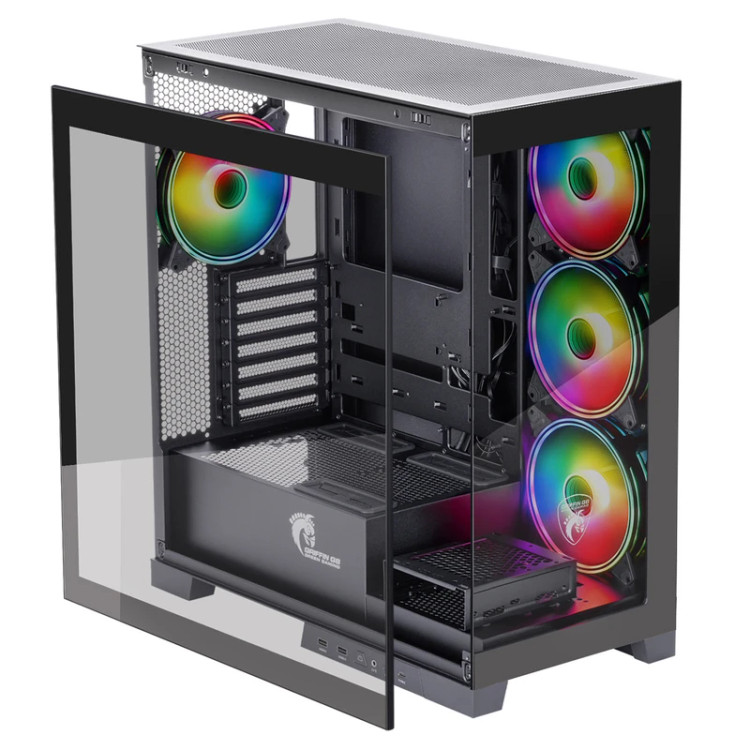 کیس کامپیوتر گیمینگ آکواریومی Mid Tower گرین مدل GRIFFIN G8