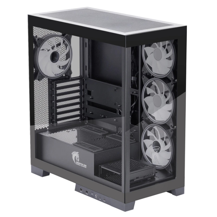 کیس کامپیوتر گیمینگ آکواریومی Mid Tower گرین مدل GRIFFIN G8