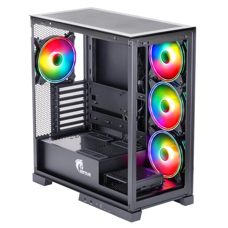 کیس کامپیوتر گیمینگ آکواریومی Mid Tower گرین مدل GRIFFIN G8