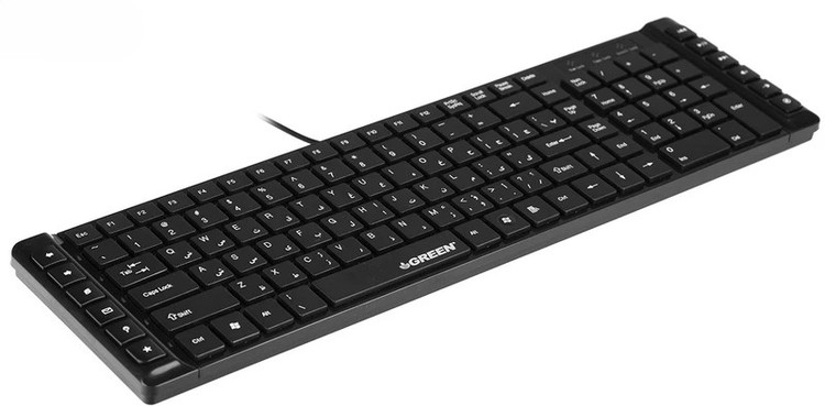 Green GK-301 Keyboard With Persian Letters