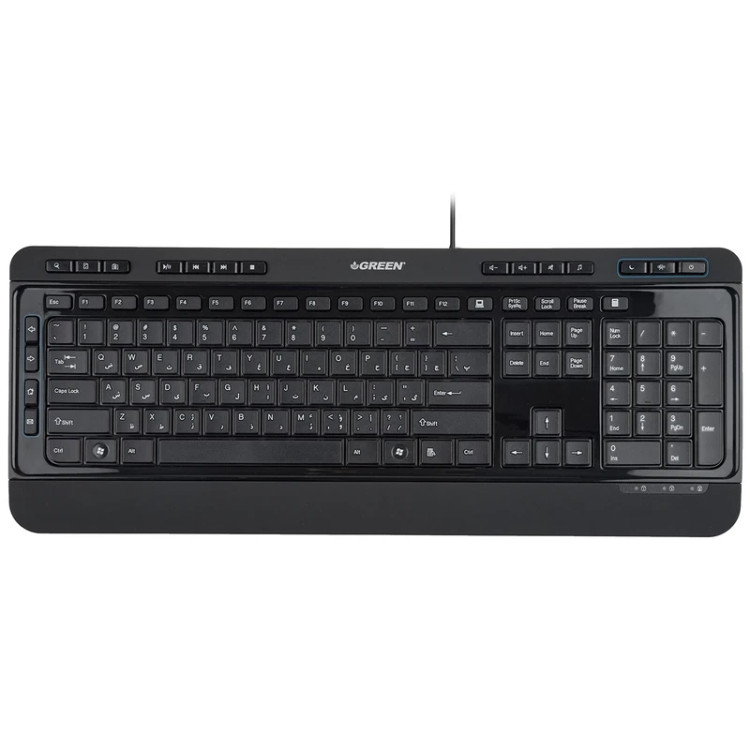 Green GK-502 Keyboard With Persian Letters