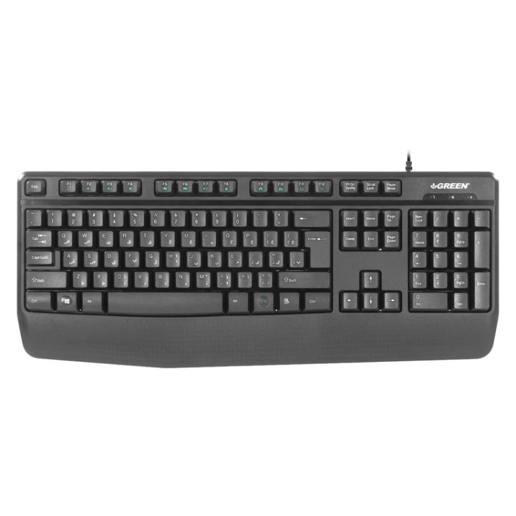 GreenGK306 Keyboard, Membrane Switch, Full-Size