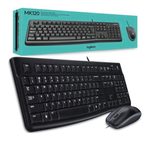 Mouse and Keyboard Logitech MK120 Wired