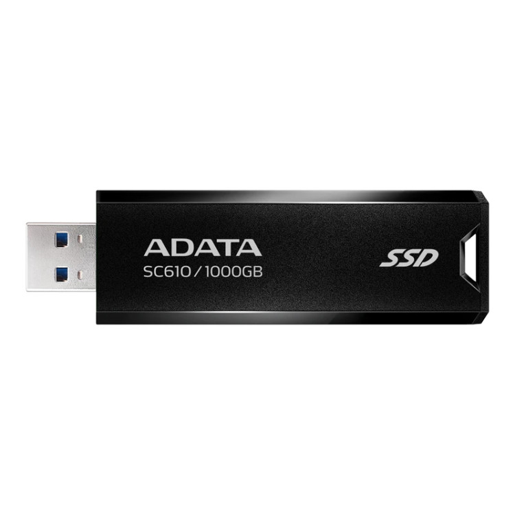 اس اس دی اکسترنال ای دیتا مدل SC610 با ظرفیت 1 ترابایت، رابط USB 3.2 Gen2، سرعت خواندن 550 MB/s و نوشتن 500 MB/s، مناسب برای Windows و macOS